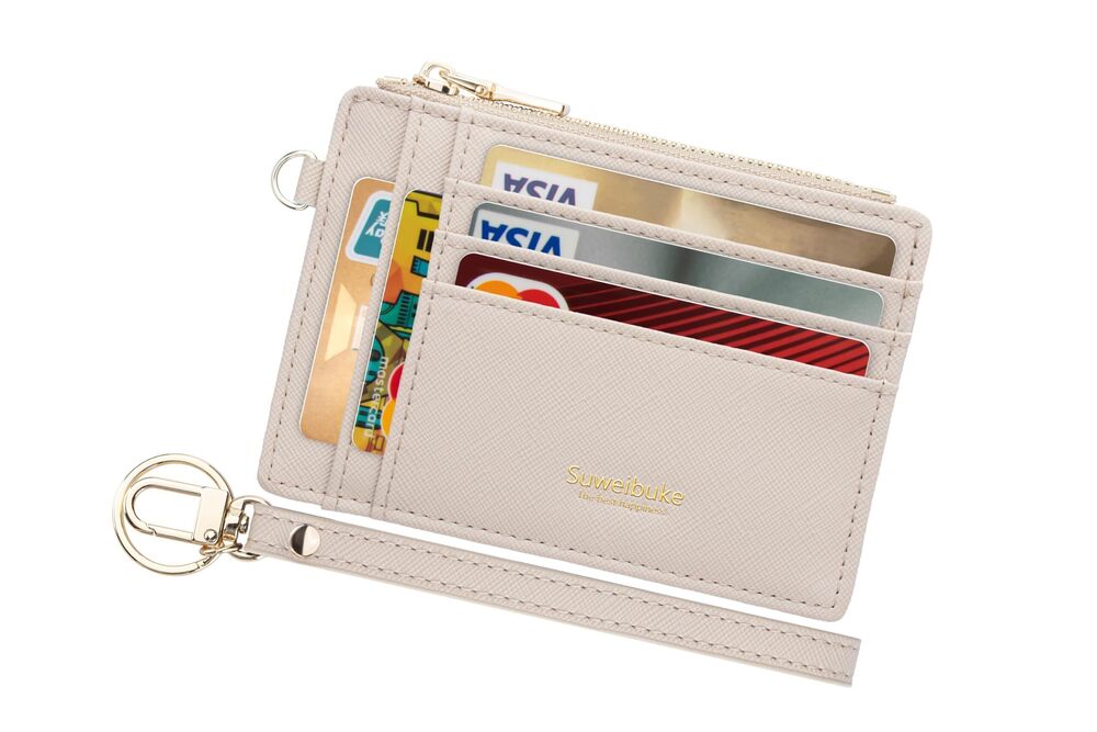 1128 Slim Rfid Blocking Credit Card Case Holder Wristlet Zip ID Case Wallet